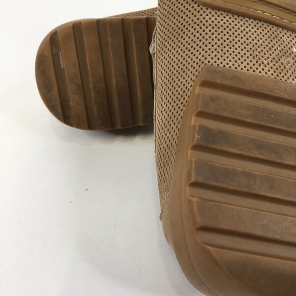 Bruno Magli Carlos Tan Perforated Suede Penny Loafers Size 8M